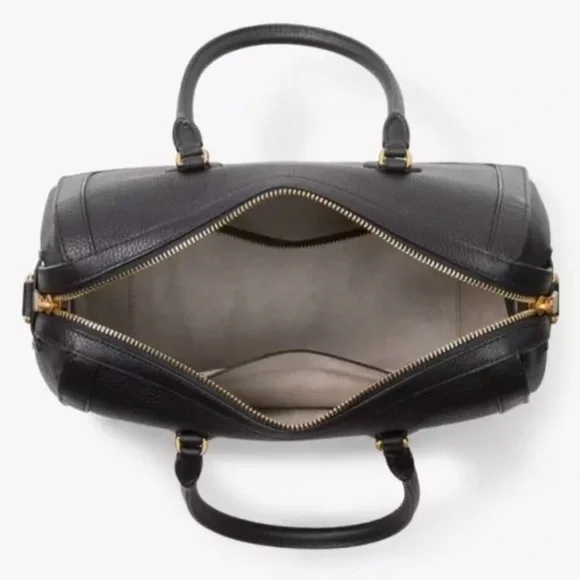 Kate Spade NWT Gramercy Black Peppled Leather Satchel Crossbody Bag - Picture 9 of 13